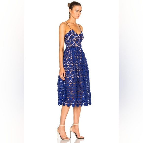 Self Portrait Azalea Dress in Cobalt US 6 - Picture 3 of 10